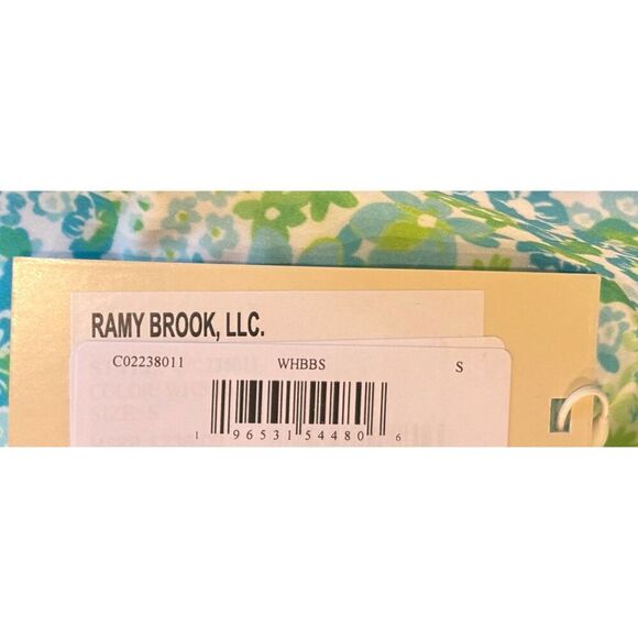 RAMY BROOK Floral Halter One Piece Swimsuit in White Multi NWT Size Small - Picture 7 of 7